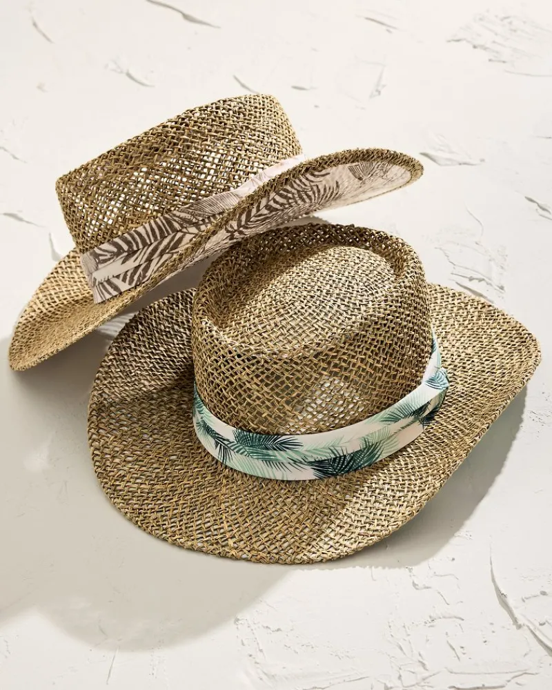 Tommy Bahama Seagrass Gambler Hat Brown New