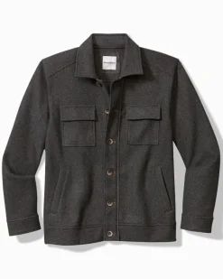 Tommy Bahama Silver Lake CPO Shirt Jacket Coal Hot