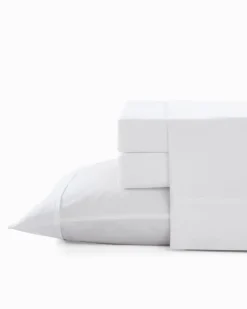 Tommy Bahama Solid 4-Piece King Sheet Set White Clearance