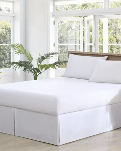 Tommy Bahama Solid Tailored Queen Bed Skirt White Best