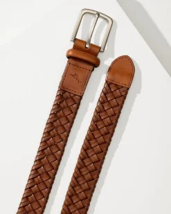 Tommy Bahama Stretch Braid Belt Tan New