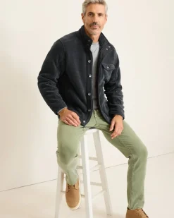 Tommy Bahama Sumner Fleece Shirt Jacket Navy Clearance