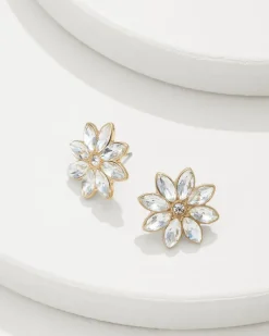 Tommy Bahama Tidal Treasure Floral Stud Earrings Gold Discount
