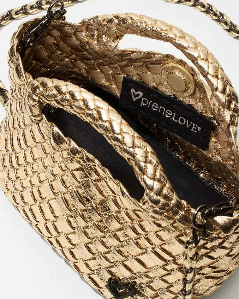 Tommy Bahama Tiny Mini Woven Crossbody Tote Gold Online
