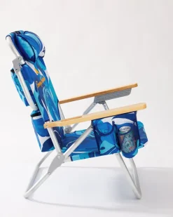 Tommy Bahama Blue Monstera Deluxe Backpack Beach Chair Multicolor Discount
