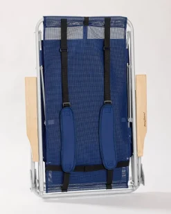 Tommy Bahama Mesh Beach Chair With Shade Navy Clearance