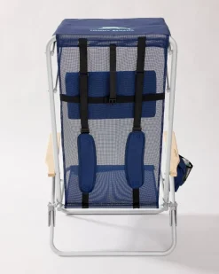 Tommy Bahama Mesh Beach Chair With Shade Navy Clearance