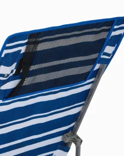 Tommy Bahama Pineapple Stripe Highboy Chair with Shade Blue/White Outlet