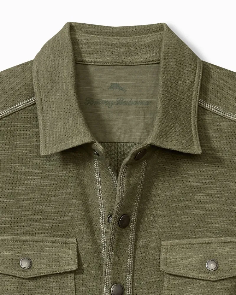 Tommy Bahama Trinidad CPO Shirt Jacket Dark Fern Outlet