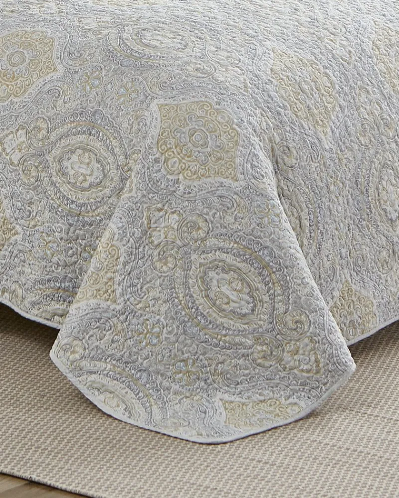 Tommy Bahama Turtle Cove 3-Piece King Quilt Set Grey Best