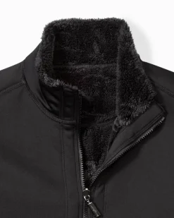 Tommy Bahama Twilight Shore Reversible Full-Zip Jacket Black Clearance