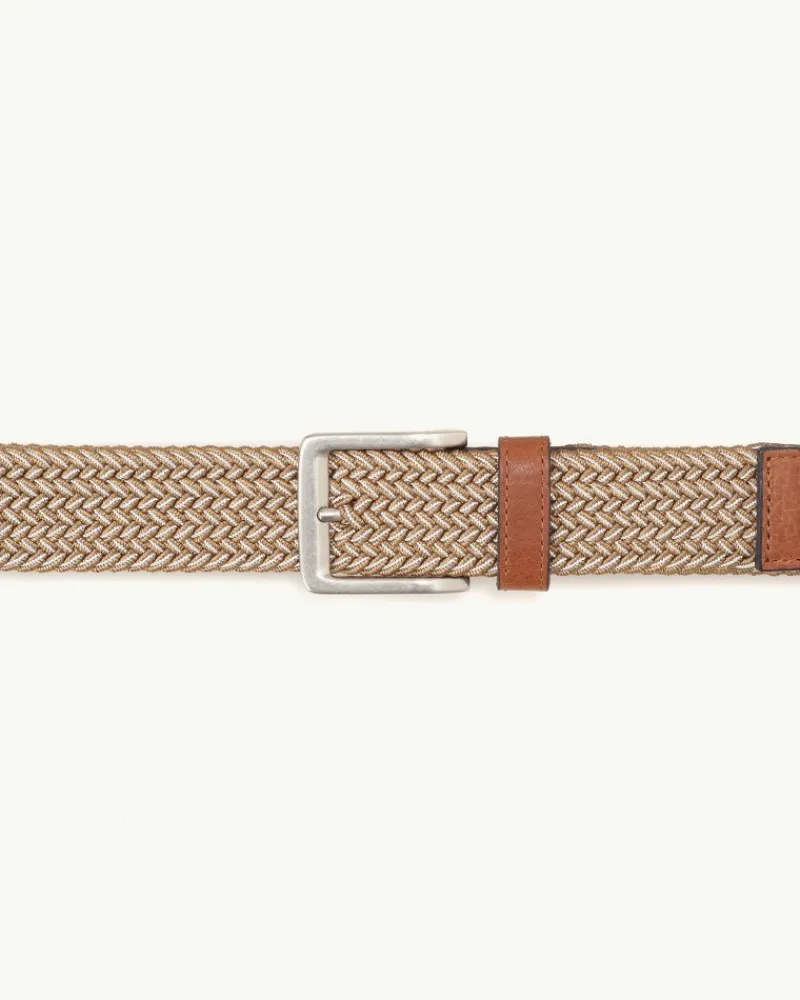 Tommy Bahama Two-Tone Stretch Webbed Belt Khaki Best