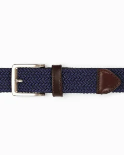 Tommy Bahama Two-Tone Stretch Webbed Belt Dark Navy Discount