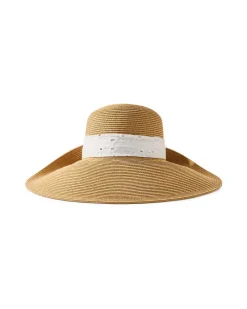 Tommy Bahama Ultra-Braid Bow Sun Hat White Hot