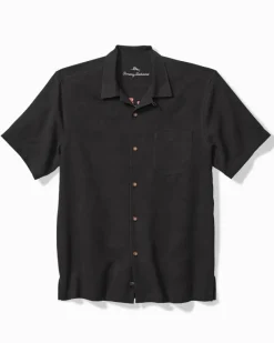Tommy Bahama Vegas State of Mind Silk Camp Shirt Black Discount