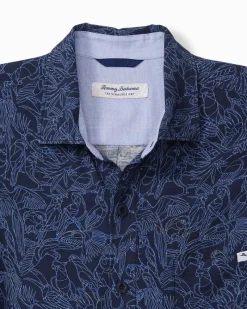 Tommy Bahama Veracruz Cay Paradise Pajaro Short-Sleeve Shirt Deep Tahoe