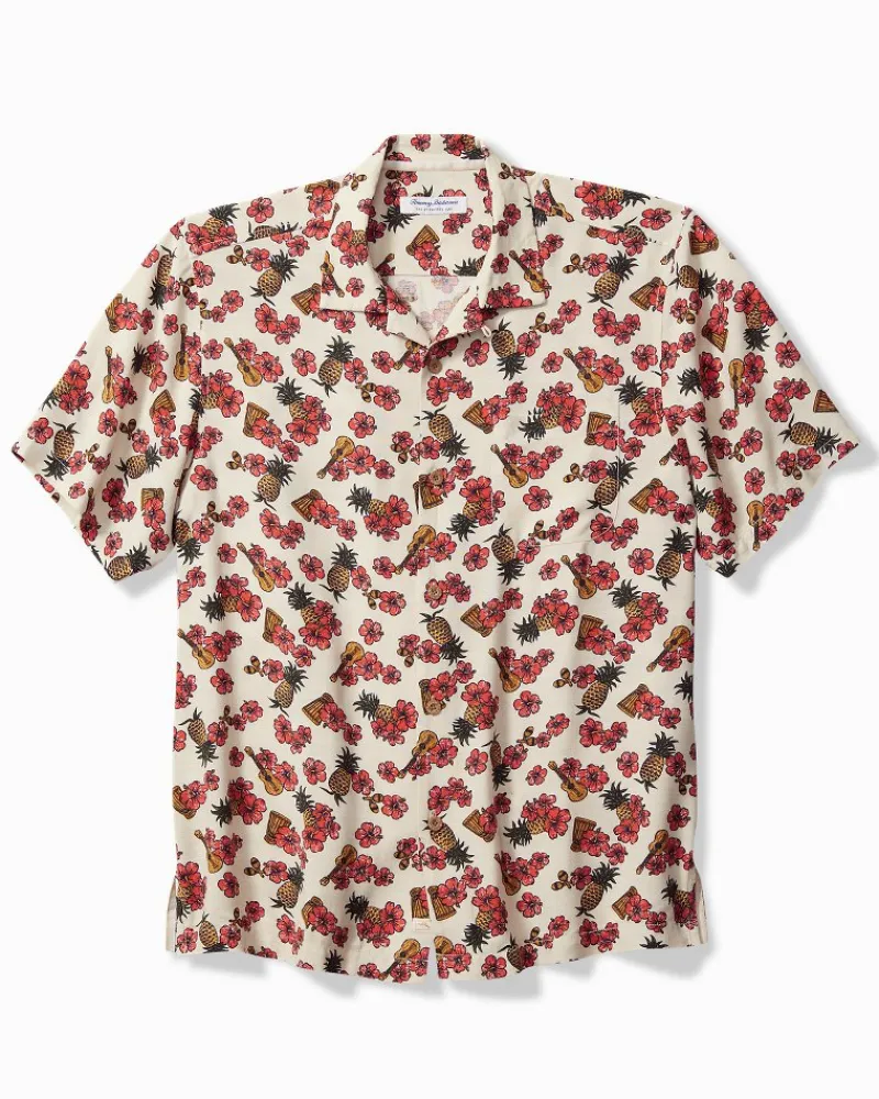Tommy Bahama Veracruz Cay Ukelele Blooms Short-Sleeve Shirt Bleached Sand Online