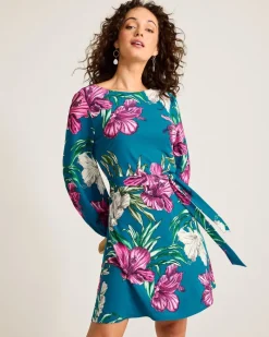 Tommy Bahama Villa Garden Long-Sleeve Short Dress Academy