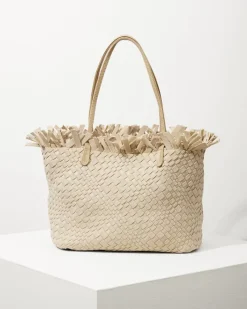 Tommy Bahama Vulcan Fringe Top Large Tote & Wristlet Sand Online