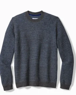 Tommy Bahama Walden Winter Crew Sweater Galaxy Blue New