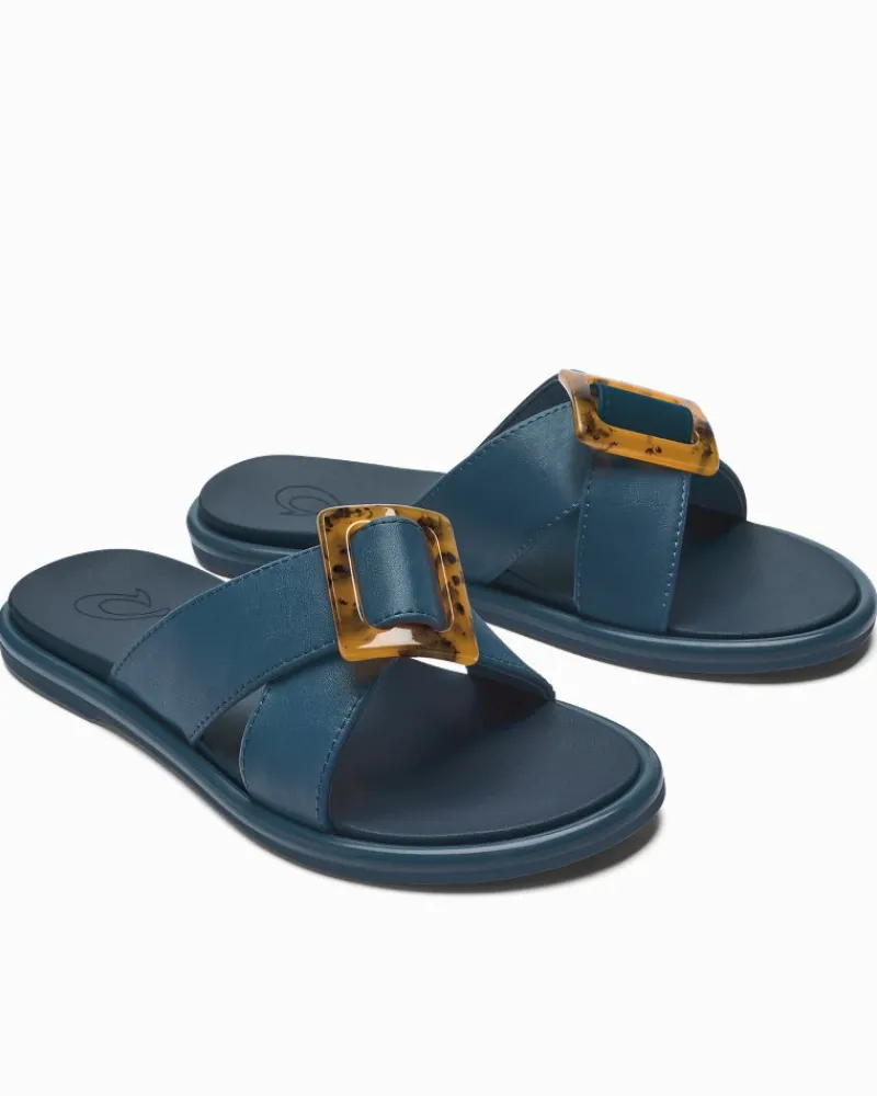 Tommy Bahama Women's Olukai® La'I Slide Sandals Lagoon New