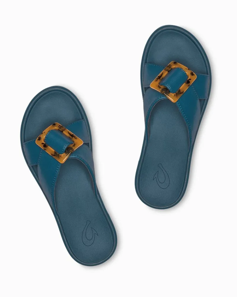 Tommy Bahama Women's Olukai® La'I Slide Sandals Lagoon New